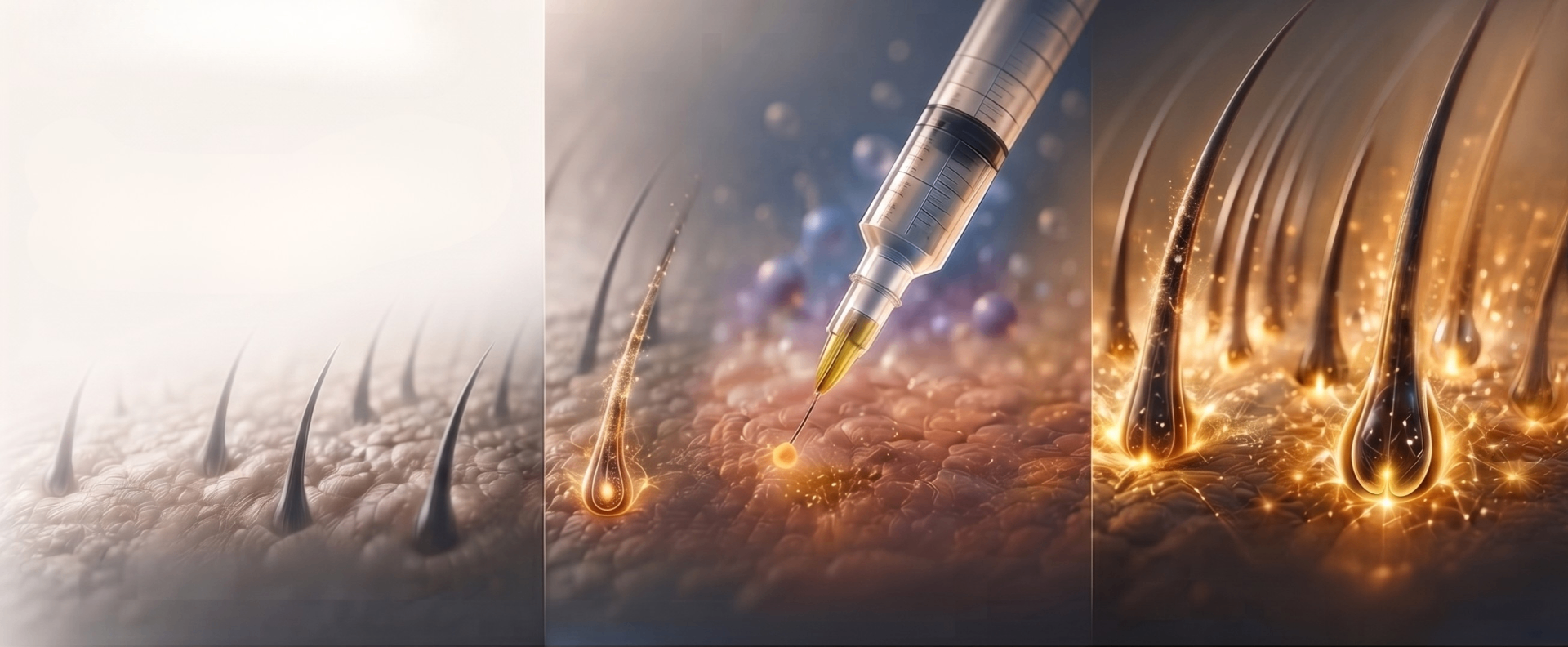 Hair restoration treatment stages